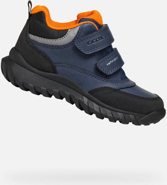 GEOX SIMBYOS ABX JONGENS Sneakers BLAUW ORANJE