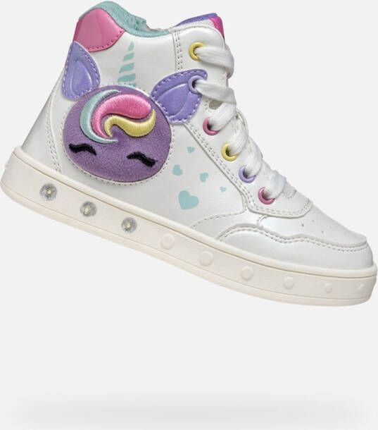 GEOX SKYLIN MEISJES Sneakers WIT MULTIKLEUR