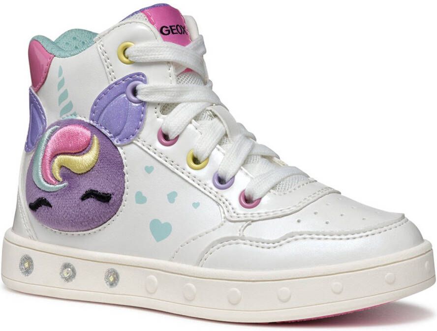 GEOX SKYLIN MEISJES Sneakers WIT MULTIKLEUR