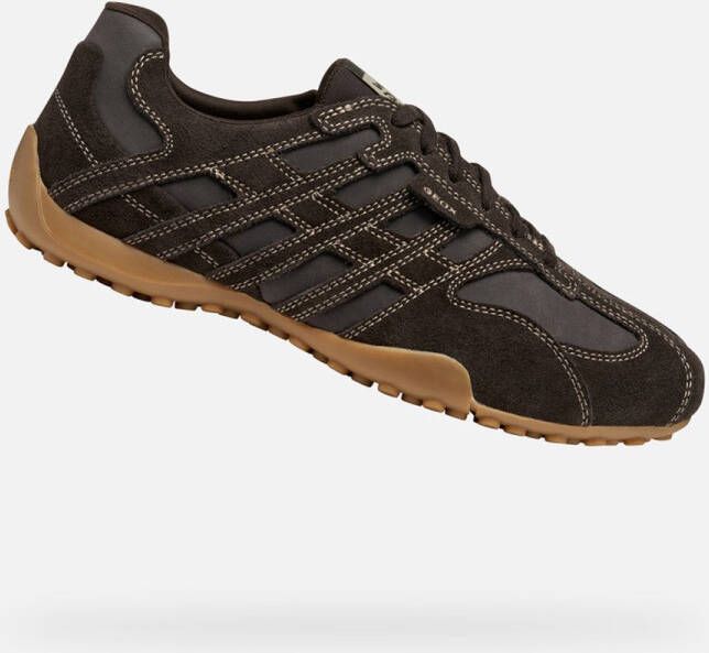 GEOX U Snake Original heren leren sportschoenen U55MNB 022EK Bruin