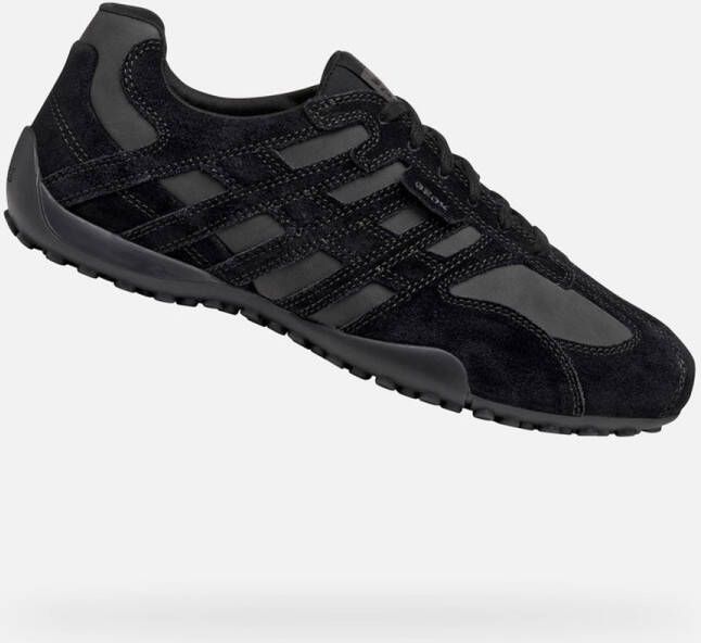 GEOX U Snake Original heren leren sportschoenen U55MNB 022EK zwart