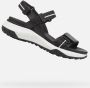 Geox Zwarte platte sandalen voor vrouwen Black Dames - Thumbnail 4