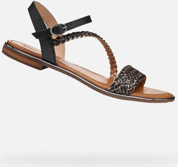 GEOX SOZY PLUS DAMES Sandalen ZWART GUNMETAL
