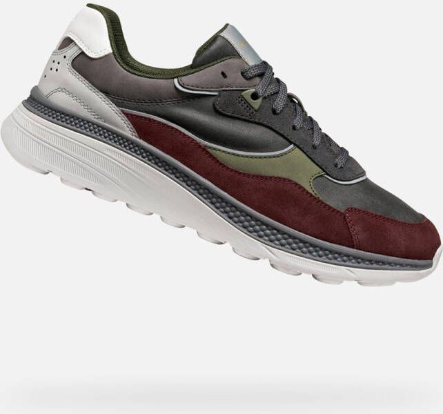 GEOX SPHERICA ACTIF X1 HEREN Sneakers ANTRACIET BORDEAUX