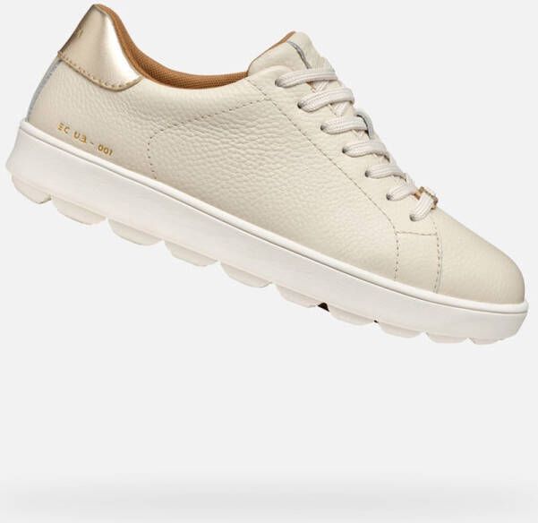 GEOX SPHERICA ECUB-1 DAMES Sneakers OFF-WHITE LICHTGOUD