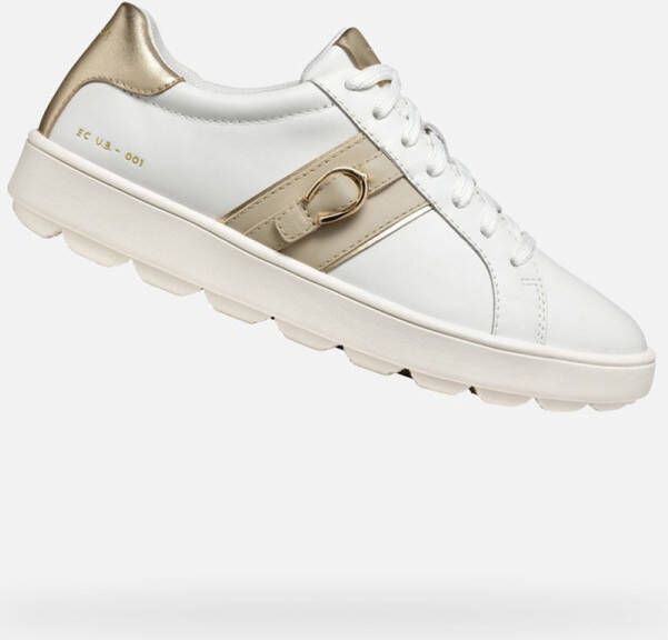 GEOX SPHERICA ECUB-1 DAMES Sneakers WIT LICHTBEIGE