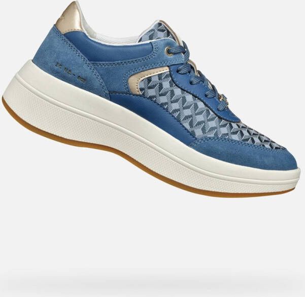 GEOX SPHERICA ECUB-3 DAMES Sneakers DUIFBLAUW