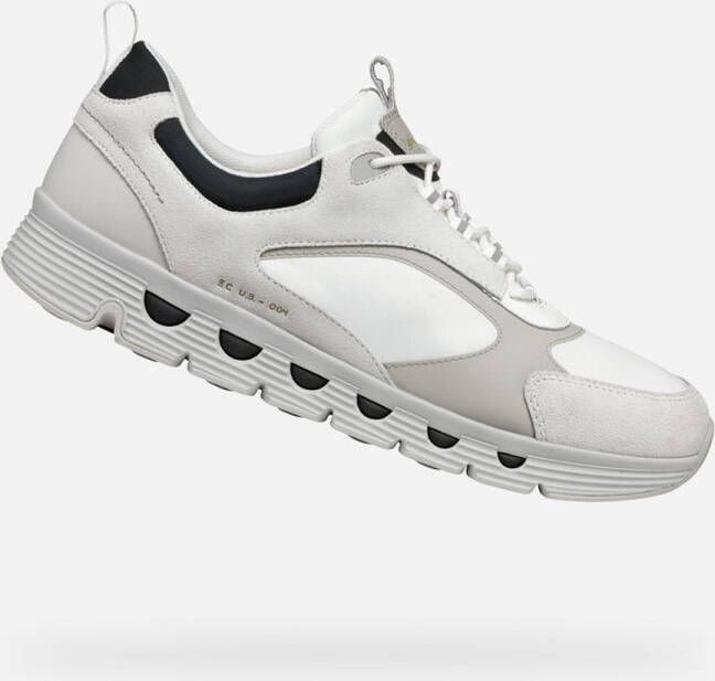 GEOX SPHERICA ECUB-4 HEREN Sneakers WIT LICHTGRIJS