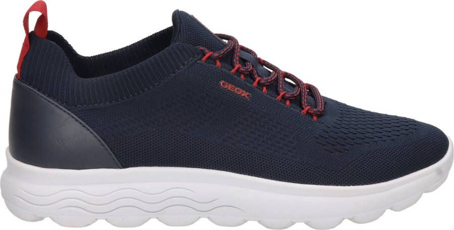 Geox Blauwe Casual Textiel Sneakers met Rubberen Zool Blue Heren