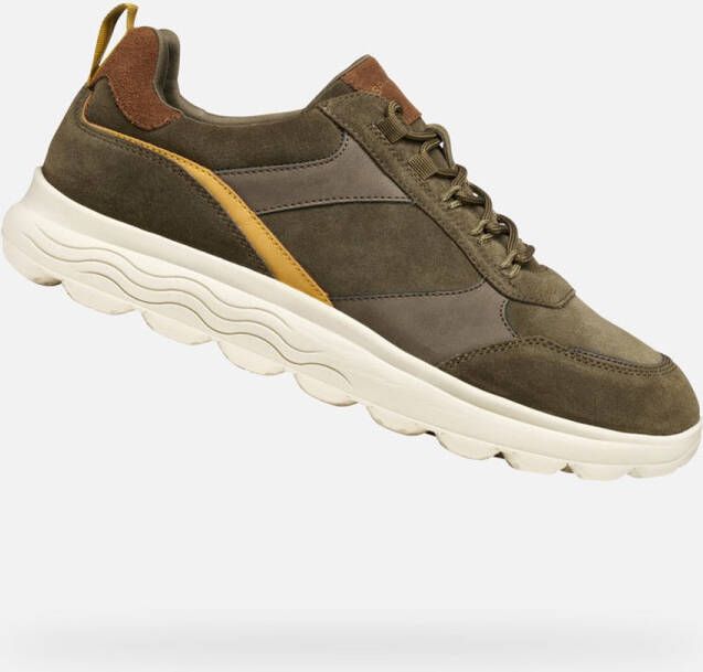GEOX SPHERICA HEREN Sneakers MILITAIR GROEN COGNAC