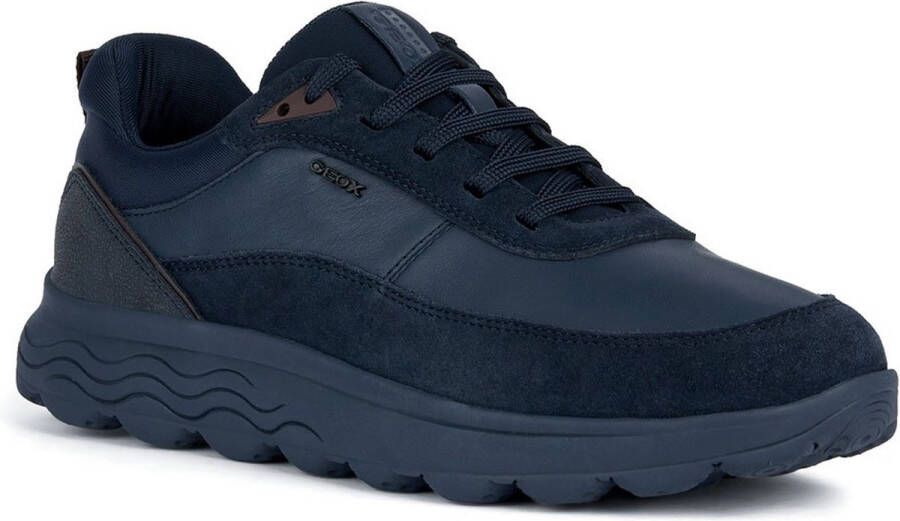 Geox Blauwe Casual Leren Sneakers voor Heren Blue Heren