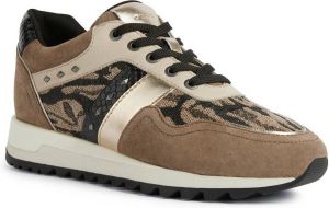 GEOX Tabelya Sneakers Dames Dark Beige Tobacco