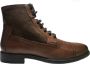 GEOX Terence C Hoge lederen veterschoenen Heren Cognac - Thumbnail 1