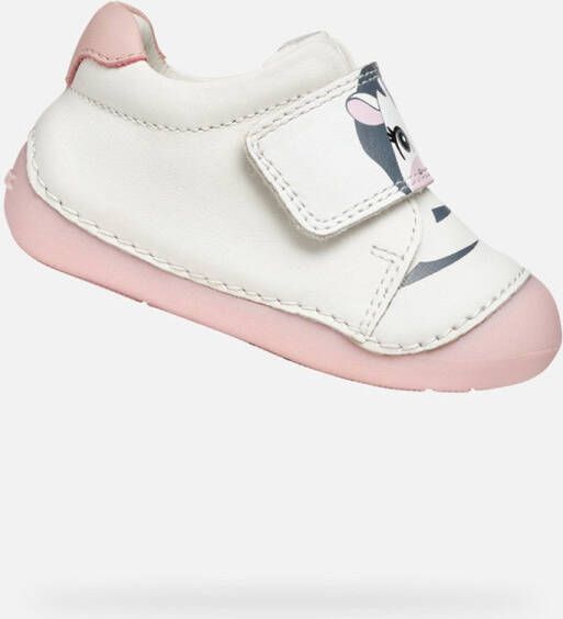 GEOX TUTIM PEUTER Sneakers WIT ROZE