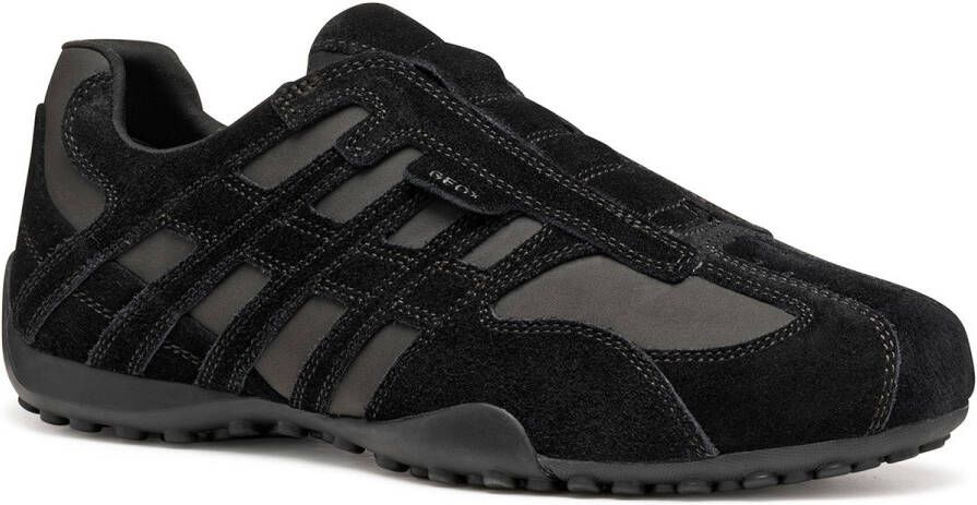 GEOX U Snake Original A heren leren sneaker slip-on U56MNB 022EK zwart