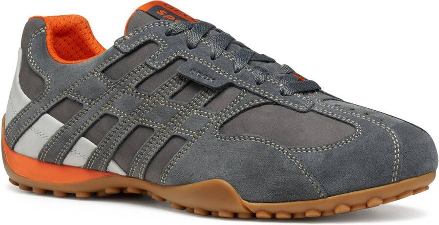 GEOX U Snake Original A SUEDE+NBK Leren herentrainers U55MNA 022EK Grijs