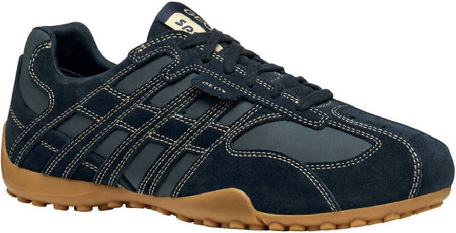 GEOX U Snake Original heren leren sportschoenen U55MNB 022EK blauw