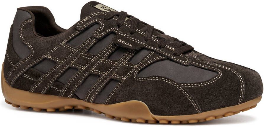 GEOX U Snake Original heren leren sportschoenen U55MNB 022EK Bruin