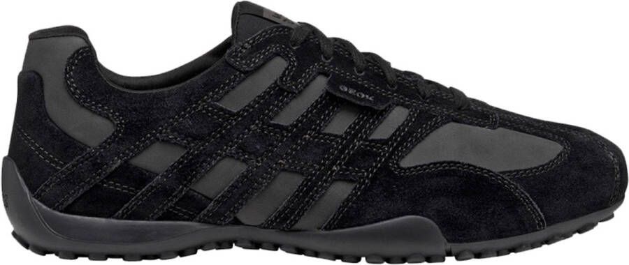GEOX U Snake Original heren leren sportschoenen U55MNB 022EK zwart