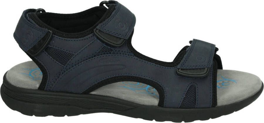 Geox Blauwe Platte Sandalen voor Mannen Blue Heren