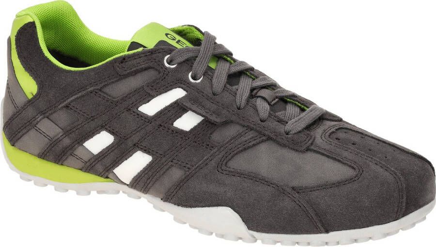 GEOX UOMO Snake A Leren herentrainers U4507A022EK E3S grijs