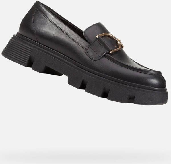 Geox Loafers van leer met profielzool model 'VILDE'