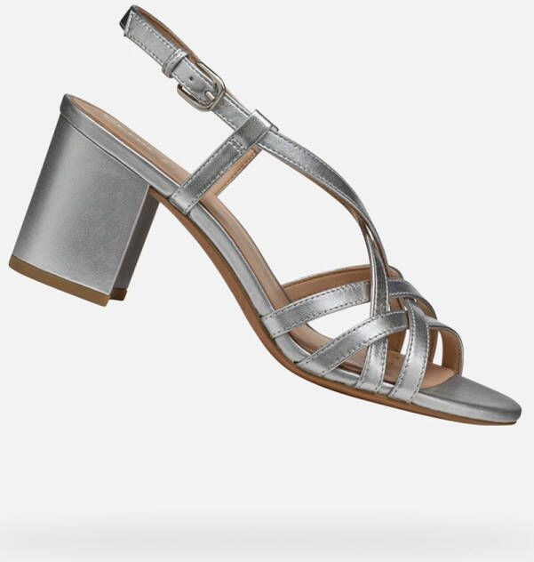 GEOX VIRNILISA 65 S DAMES Sandalen ZILVERKLEUR