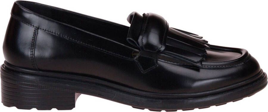 Geox Klassieke leren mocassin voor dames Black Dames