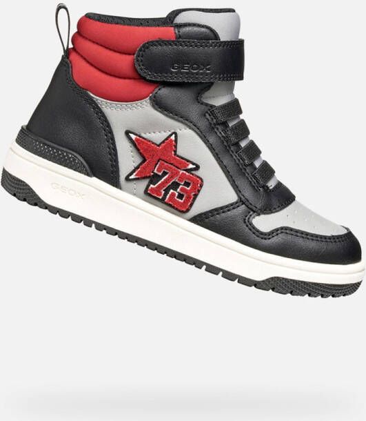 GEOX WASHIBA JONGENS Sneakers GRIJS ZWART