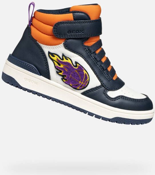 GEOX WASHIBA JONGENS Sneakers WIT NAVY BLAUW