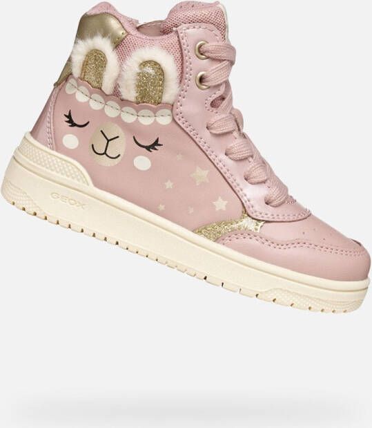 GEOX WASHIBA MEISJES Sneakers ANTIEK ROZE PLATINA