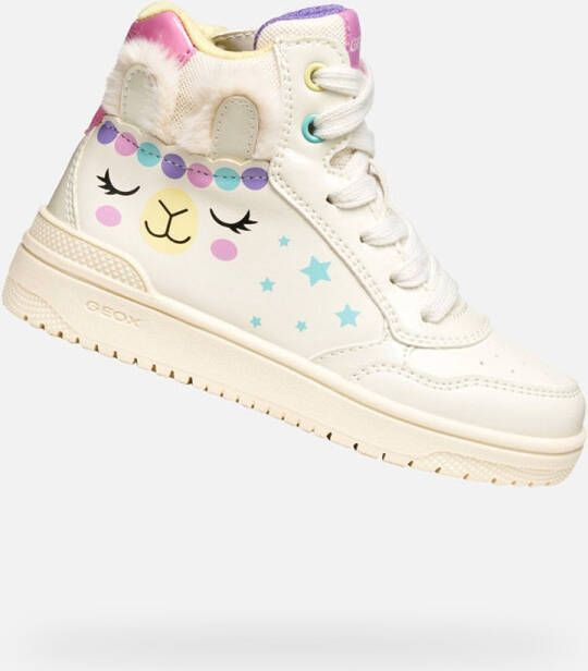 GEOX WASHIBA MEISJES Sneakers LICHT IVOOR MULTIKLEUR