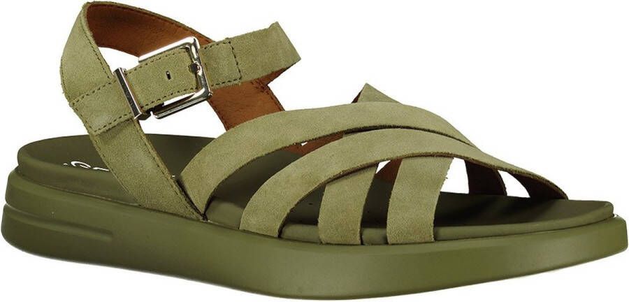 Geox Comfortabele platte sandalen voor vrouwen Green Dames
