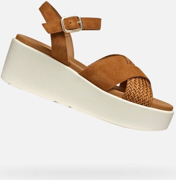 GEOX XAND 2.2S DAMES Sandalen COGNAC