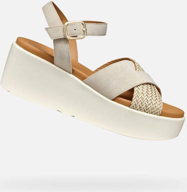 GEOX XAND 2.2S DAMES Sandalen LICHTE TAUPEKLEUR