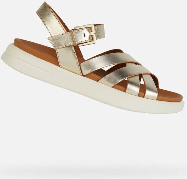 GEOX XAND 2S DAMES Sandalen LICHT GOUD
