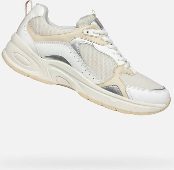 GEOX ZARVIA DAMES Sneakers WIT MELKWIT