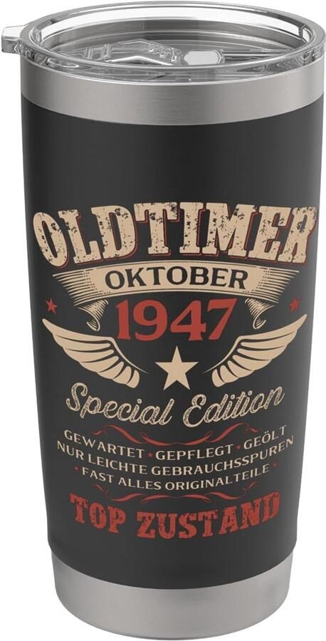Geschenk voor 79e verjaardag oktober dubbelwandige thermobeker