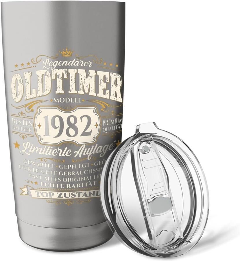 Geschenk voor Man 44e Verjaardag 1982 Thermosbeker