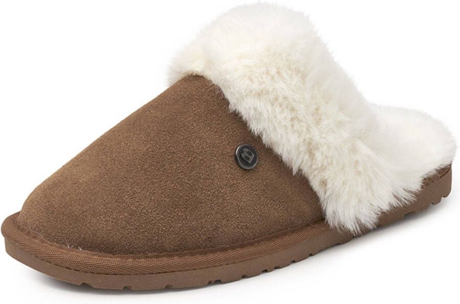 Gevavi Blenzo 1785 Damespantoffel gevoerd bruin - Foto 2