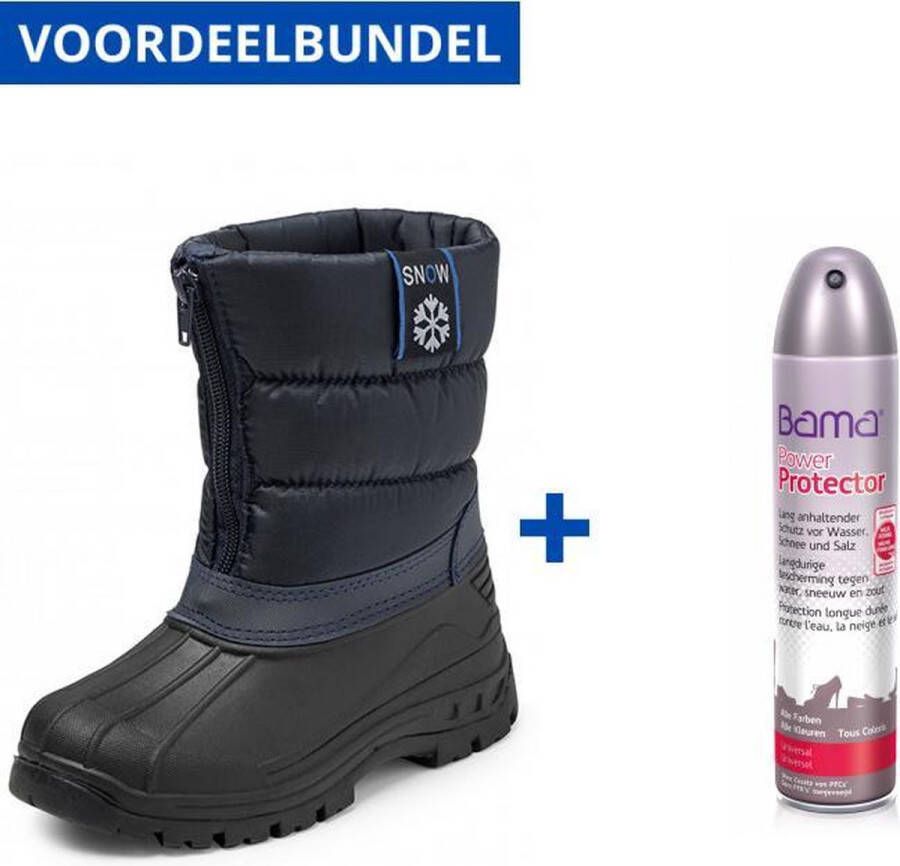 Gevavi Boots CW11 Sneeuwlaarzen Snowboots voor Kinderen Blauw + Bama Waterafstotende Schoenspray