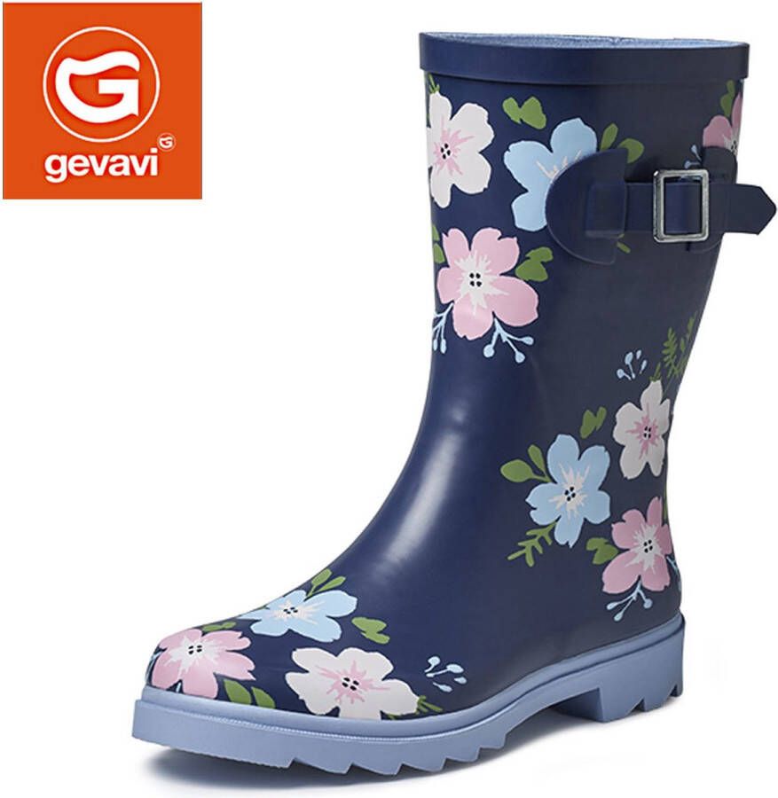 Gevavi rubber dameslaars Lucy blauw