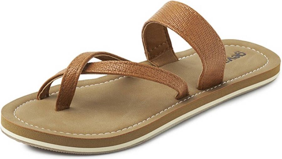 Gevavi Teenslipper Java bruin dames