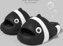 Geweo Slippers Zacht Badslippers Anti-Slip Zommer Zwembad Vis Slides Zwart - Thumbnail 2