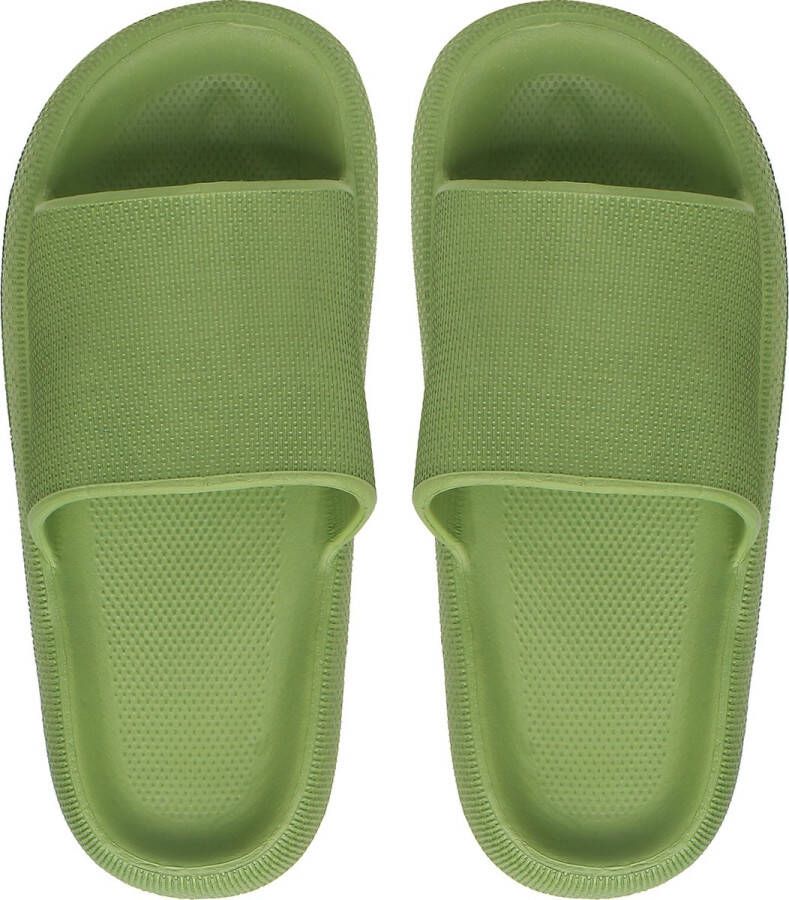 Geweo Badslippers Dame Heren Slippers Waterdicht Zwembad Groen