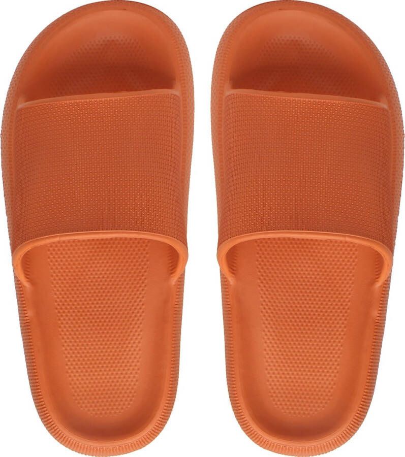 Geweo Badslippers Dame Heren Slippers Waterdicht Zwembad Oranje