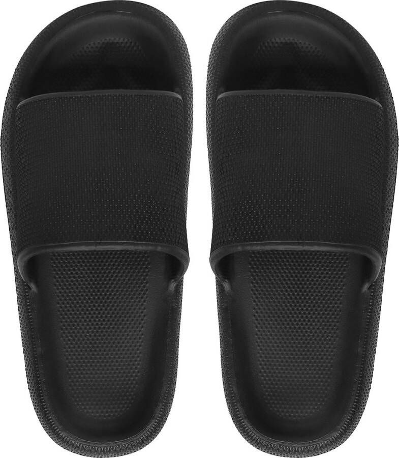 Geweo Badslippers Dame Heren Slippers Waterdicht Zwembad Zwart