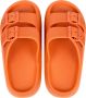 Geweo Oranje EK voetbal 2024 WK Badslippers Pillow Slides EVA Slippers Kerstmis Kerstfeest Christmas Gift Unisex Verstelbare Gesp Verdikte Antislip Lichtgewicht Oranje - Thumbnail 1