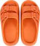 Geweo Badslippers Pillow Slides EVA Slippers Kerstmis Kerstfeest Christmas Gift Unisex Verstelbare Gesp Verdikte Antislip Lichtgewicht Oranje - Thumbnail 1