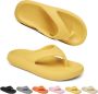 Geweo -Badslipppers-Slippers Heren Dames-Antislip Zachte Zomer Teenslippers-Geel - Thumbnail 2